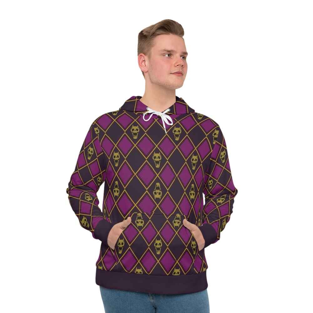 Kira JJBA Skeletons Emblem Pullover Hoodie