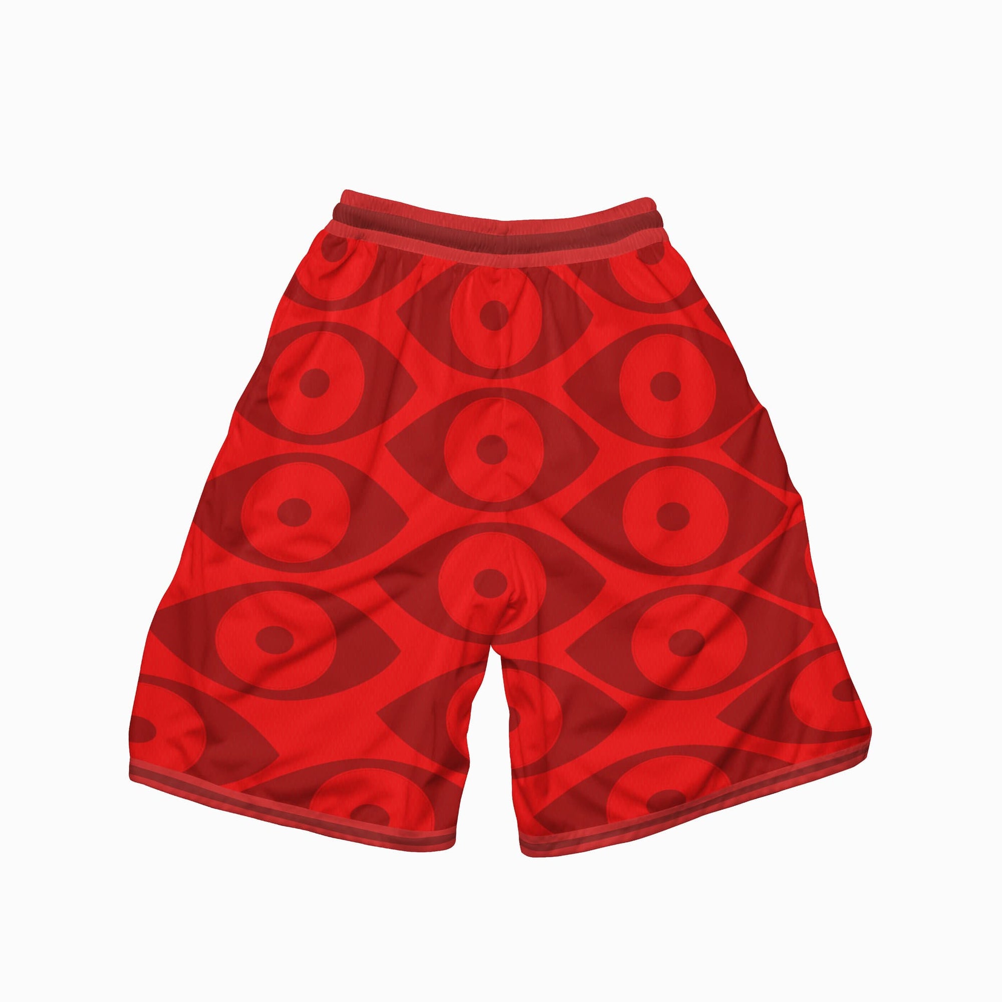 Red Three Eyes Basketball Shorts