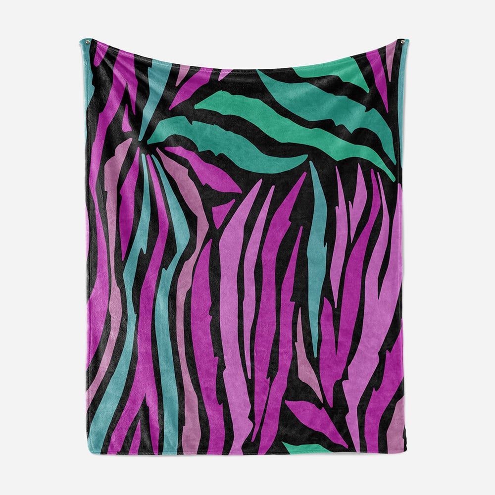 Zebra Color fused Abstract Pattern Blanket