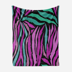 Zebra Color fused Abstract Pattern Blanket