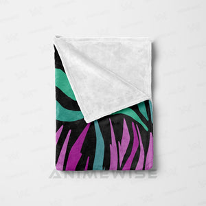 Zebra Color fused Abstract Pattern Blanket