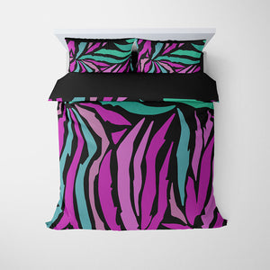 Zebra Colorfused Abstract Pattern Comforter Bedding