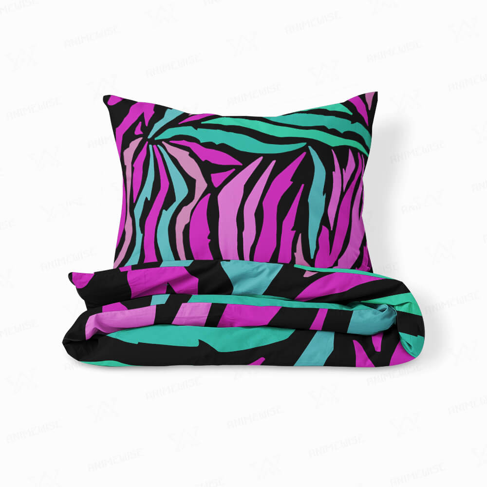 Zebra Colorfused Abstract Pattern Comforter Bedding