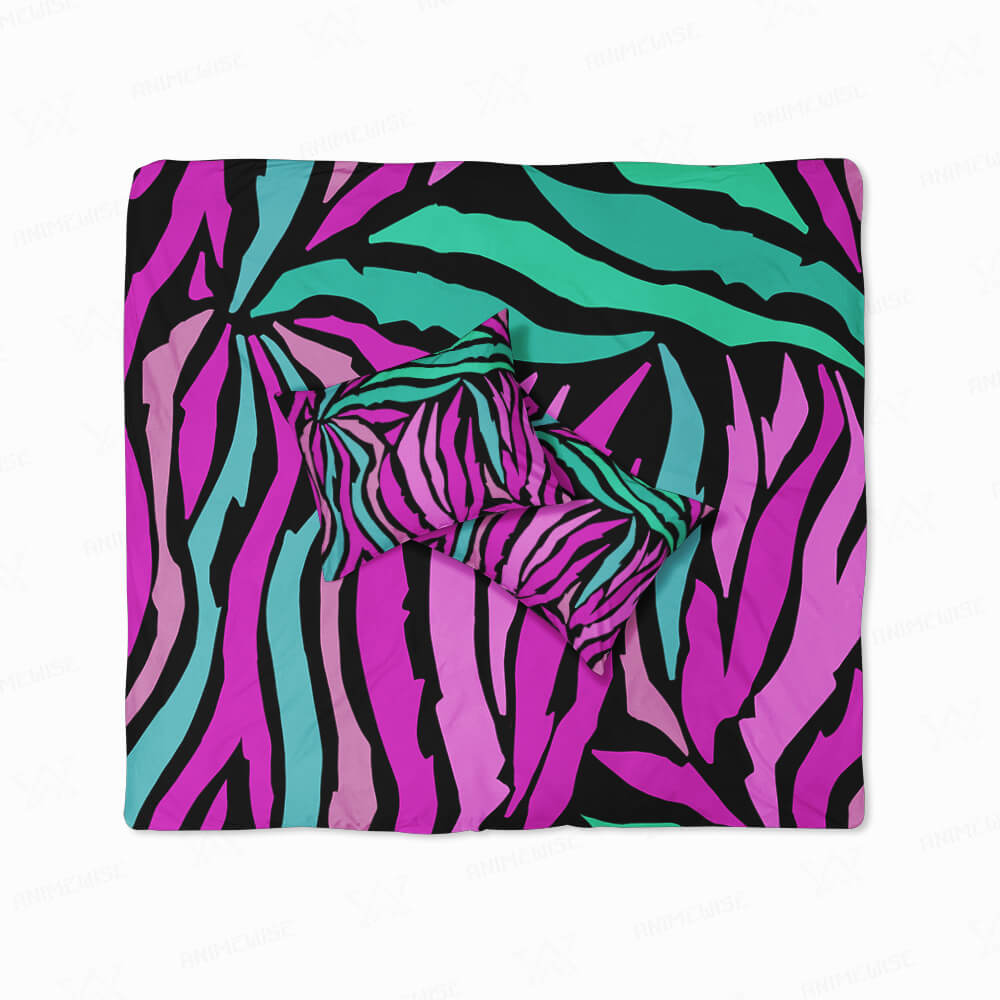 Zebra Colorfused Abstract Pattern Duvet Cover Bedding