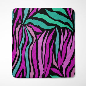 Zebra Colorfused Abstract Pattern Quilt Bedding
