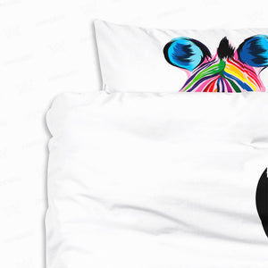Zebra Multi-color Art Fusion Comforter Bedding