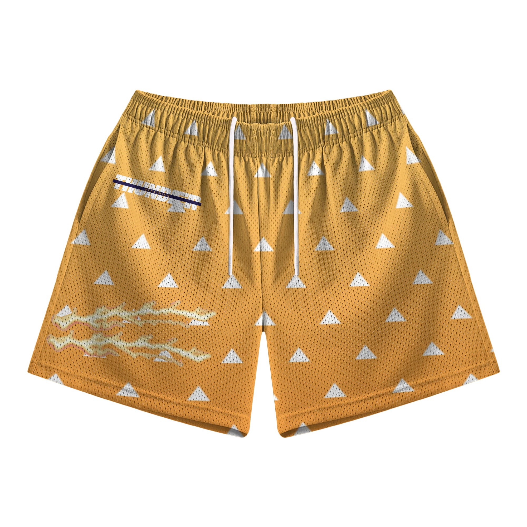 Thunder Breath Demon Slaying Corps Pattern Mesh Shorts