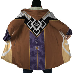 Zhongli Genshin Impact Hooded Cloak Coat