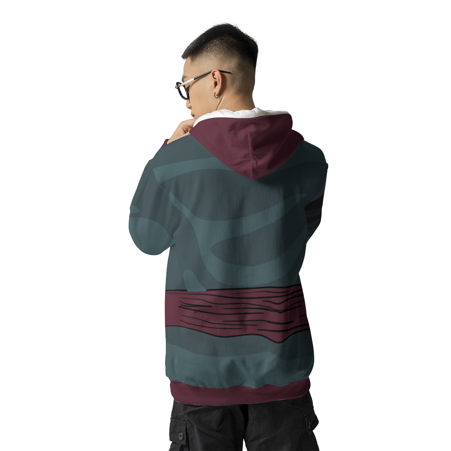 Zoro Wano OP Pattern Pullover Hoodie