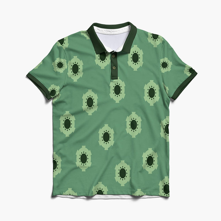 Zoro Wano OP Pattern Polo Shirt