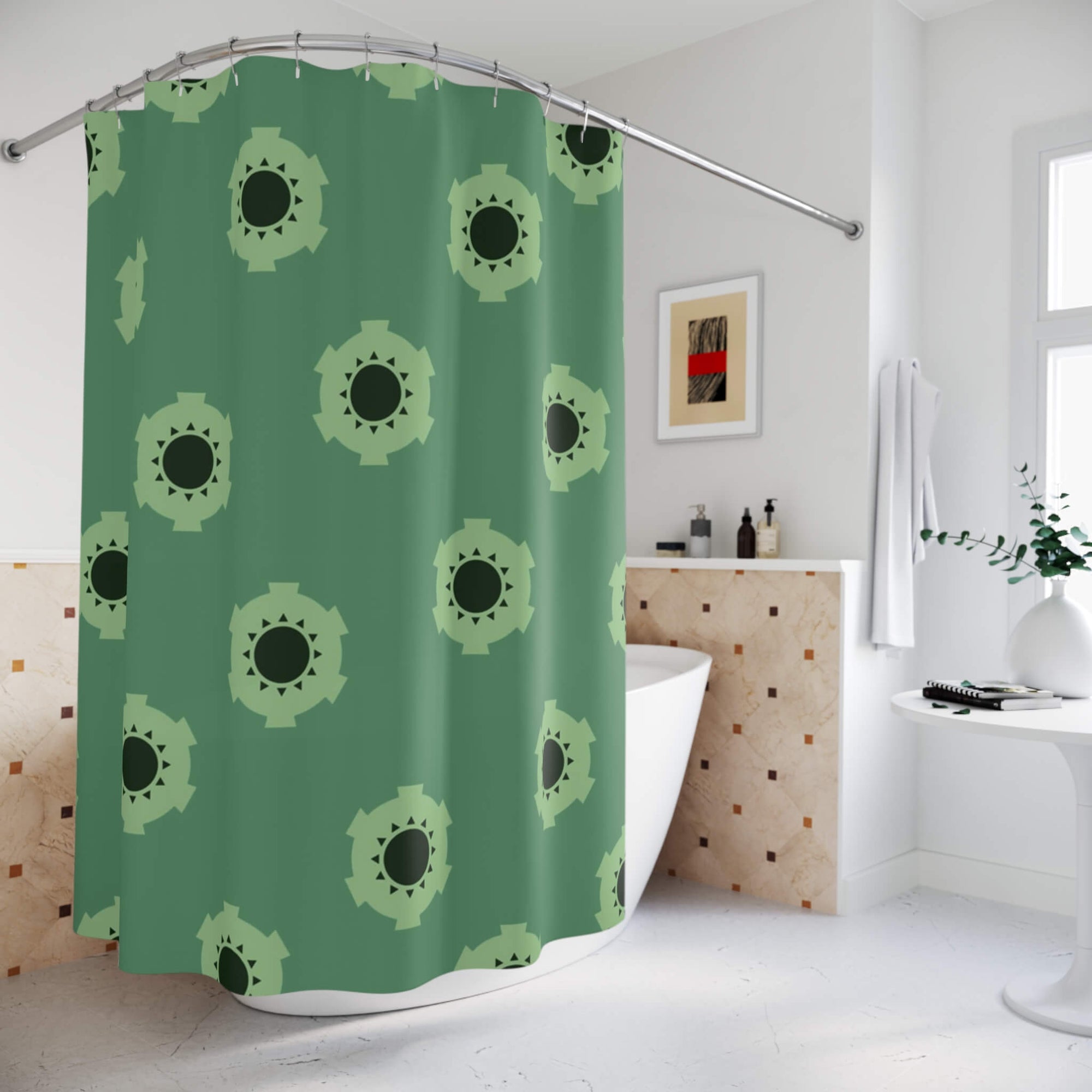 Zoro Wano kuni OP Pattern Shower Curtains