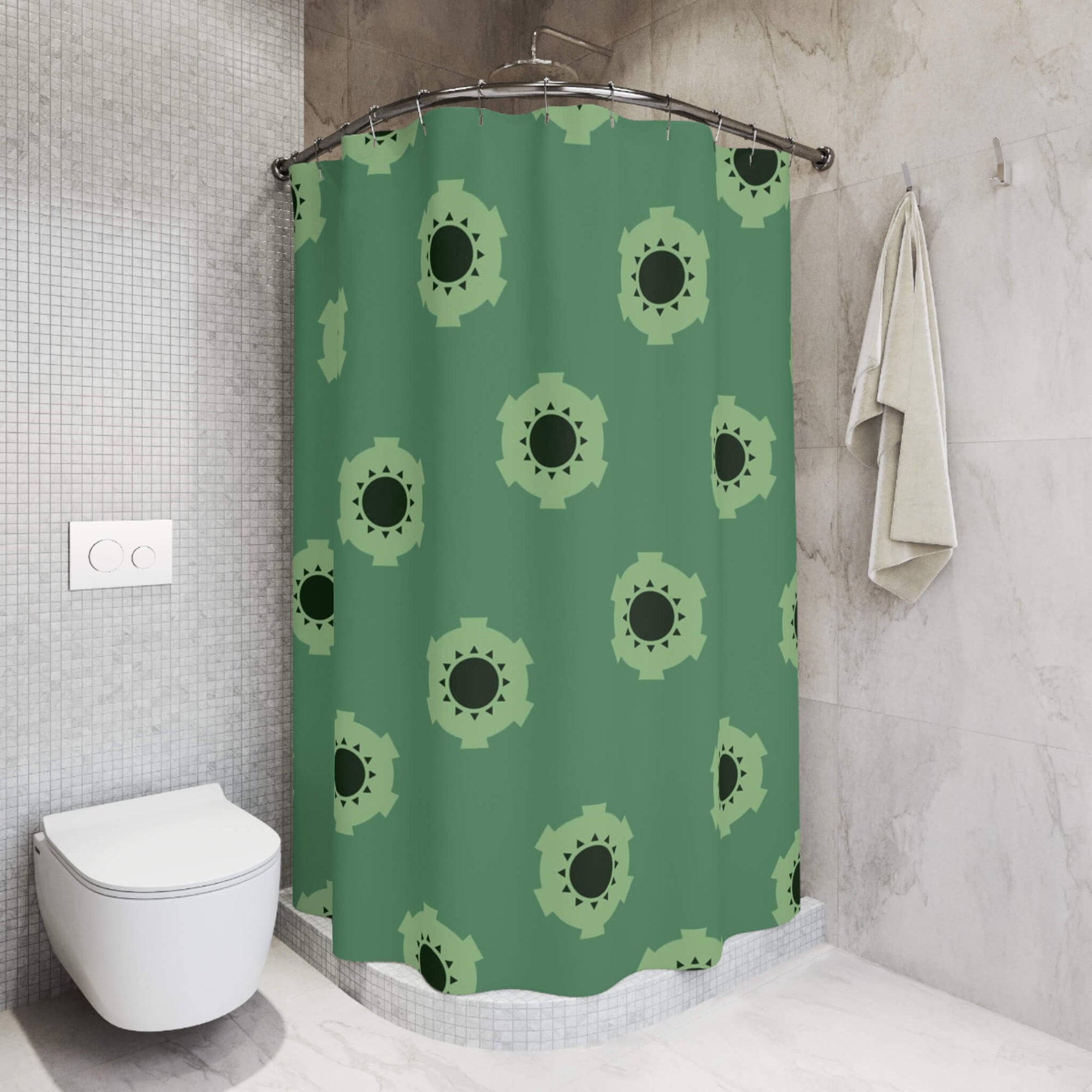 Zoro Wano kuni OP Pattern Shower Curtains