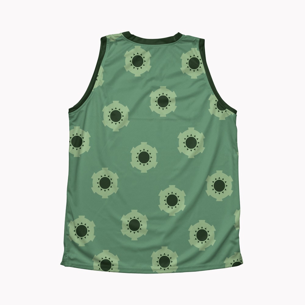 Zoro Wano OP Pattern Basketball Jersey