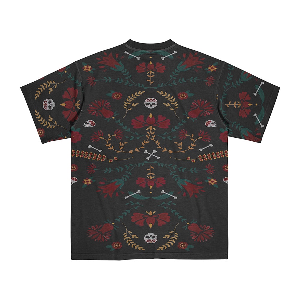 Dia De Muertos Mexican Ethnic Pattern Halloween T-Shirt