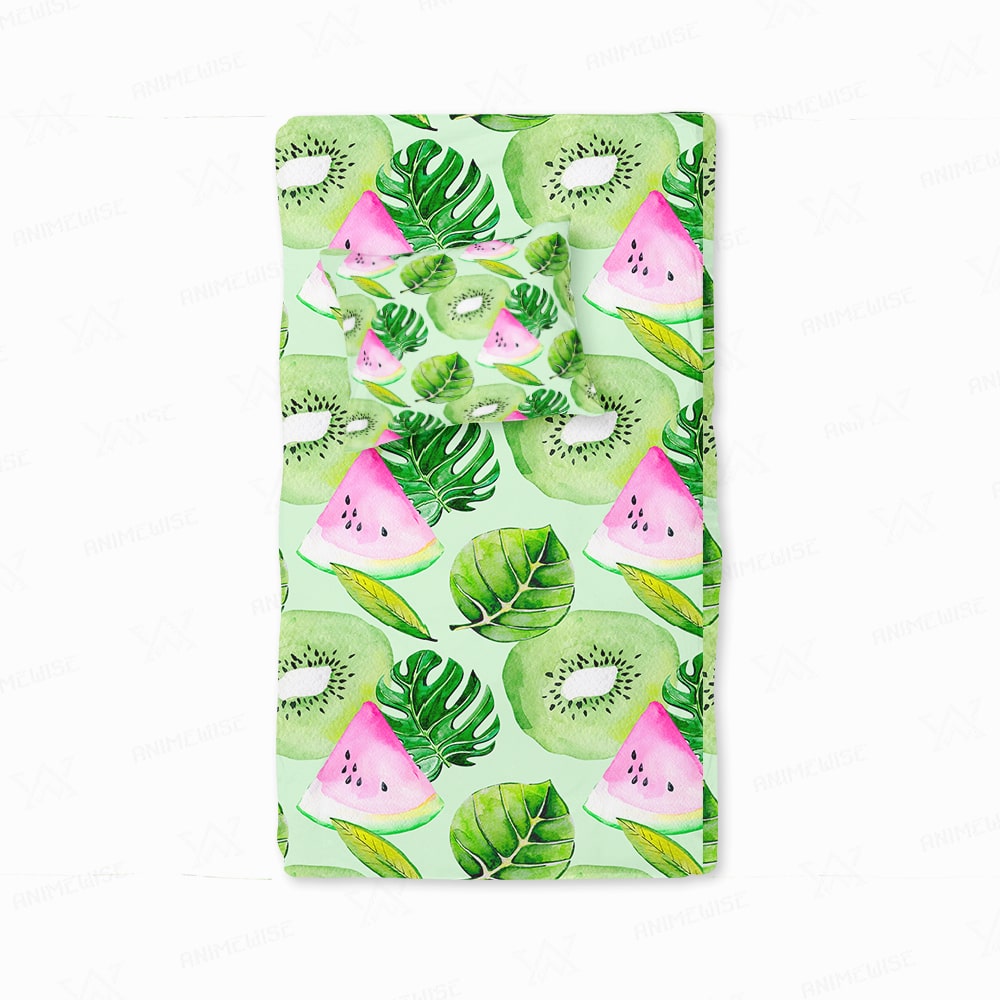 Watermelon Kiwi Brushed Pattern Duvet Cover Bedding