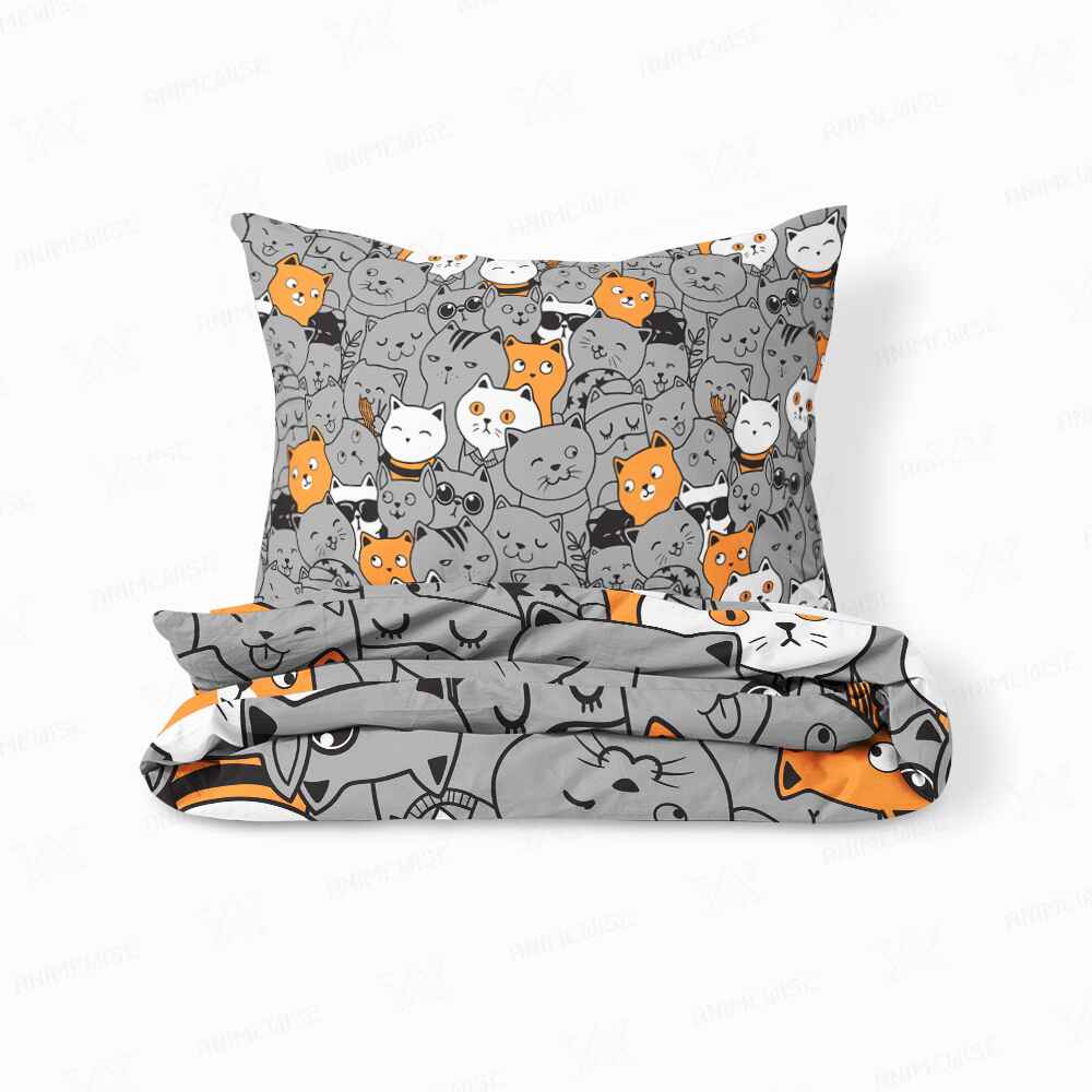 Happy Cats Unique Pattern Comforter Set