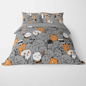 Happy Cats Unique Pattern Duvet Cover Bedding