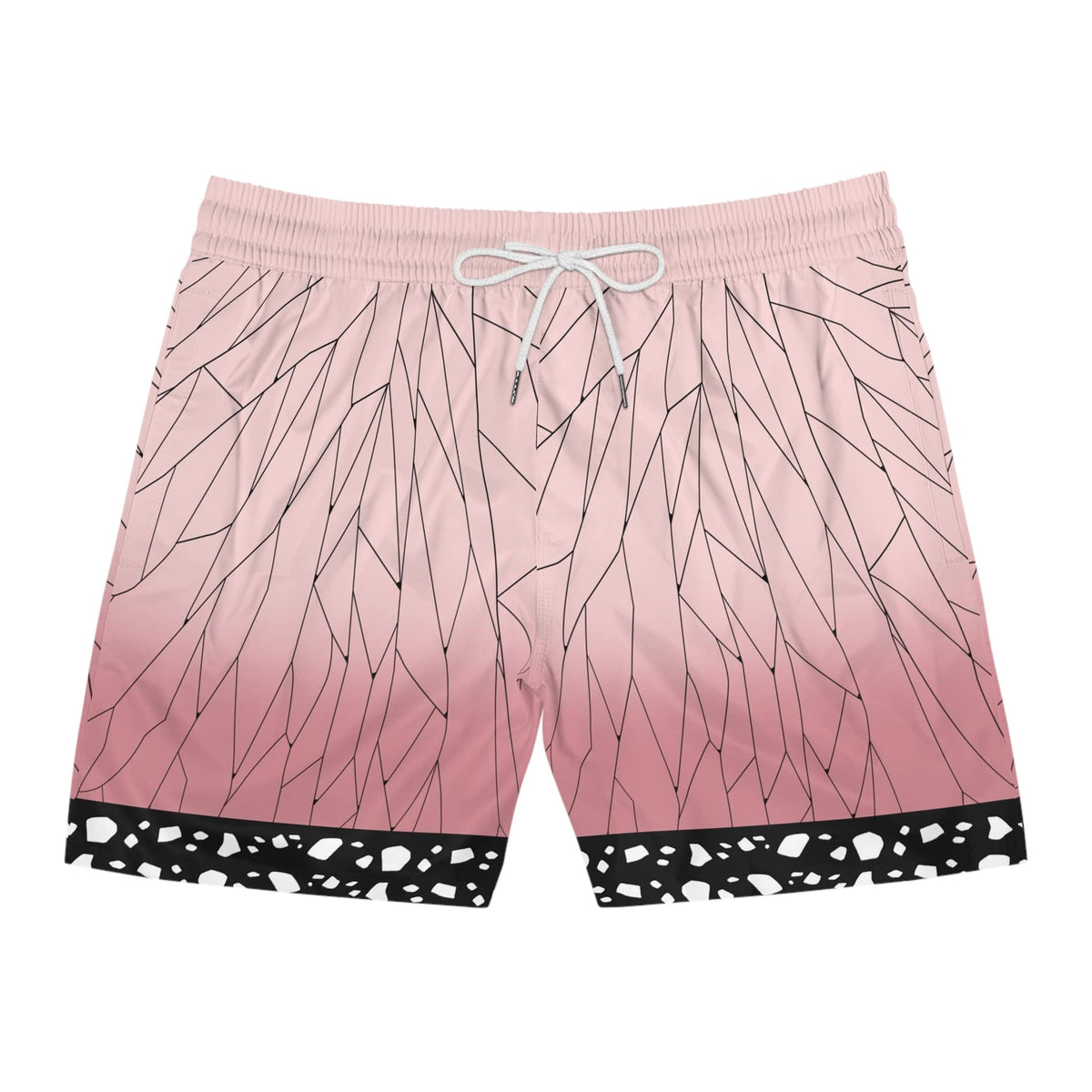 Insect Pillar Pink Fusion Pattern Swim Trunk