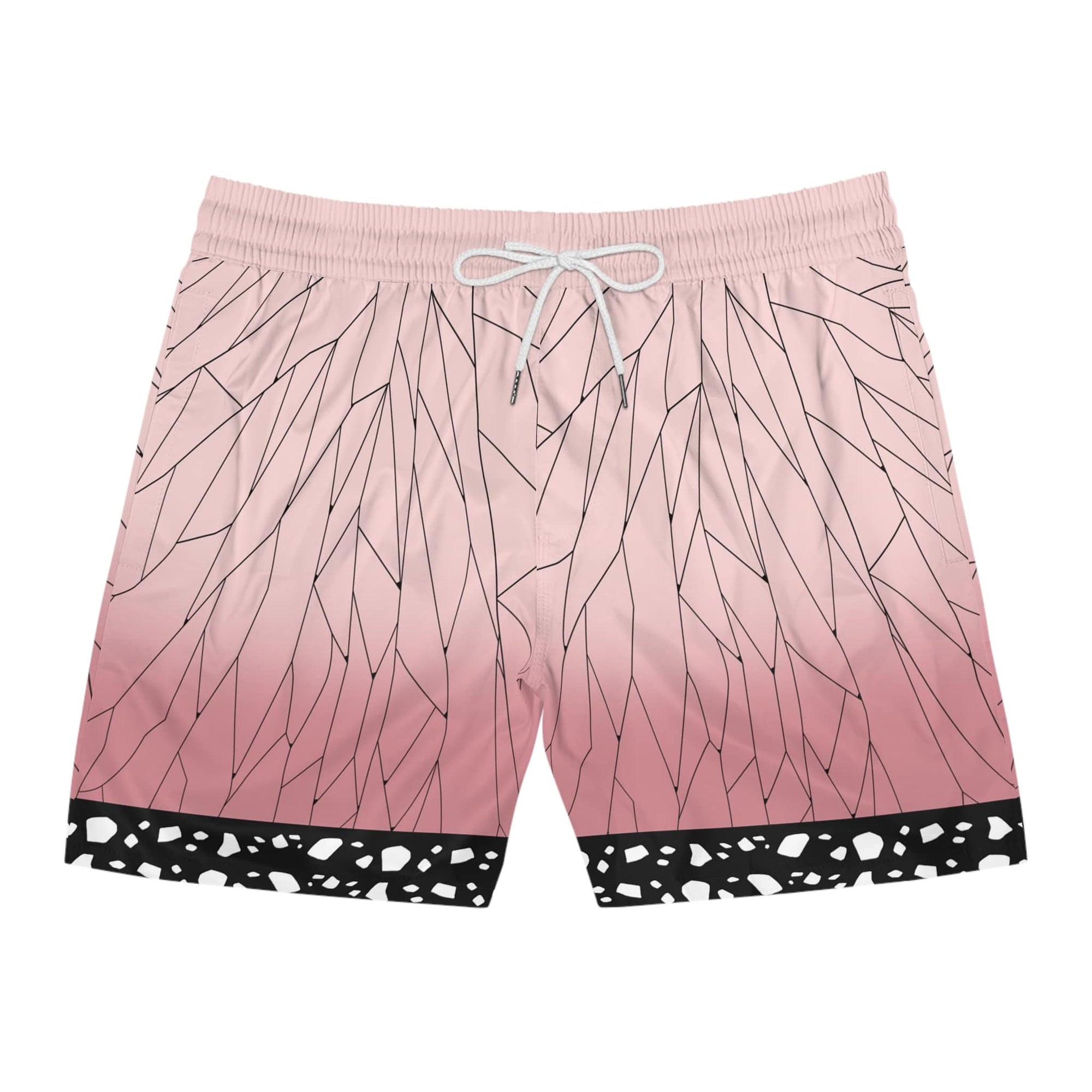 Insect Pillar Pink Fusion Pattern Swim Trunk