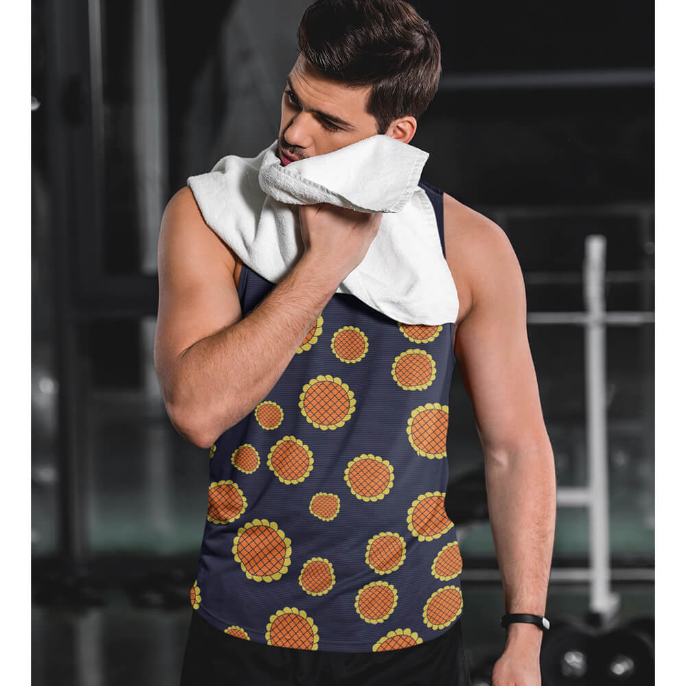 Luffy Dressrosa Arc OP Pattern Tank Top