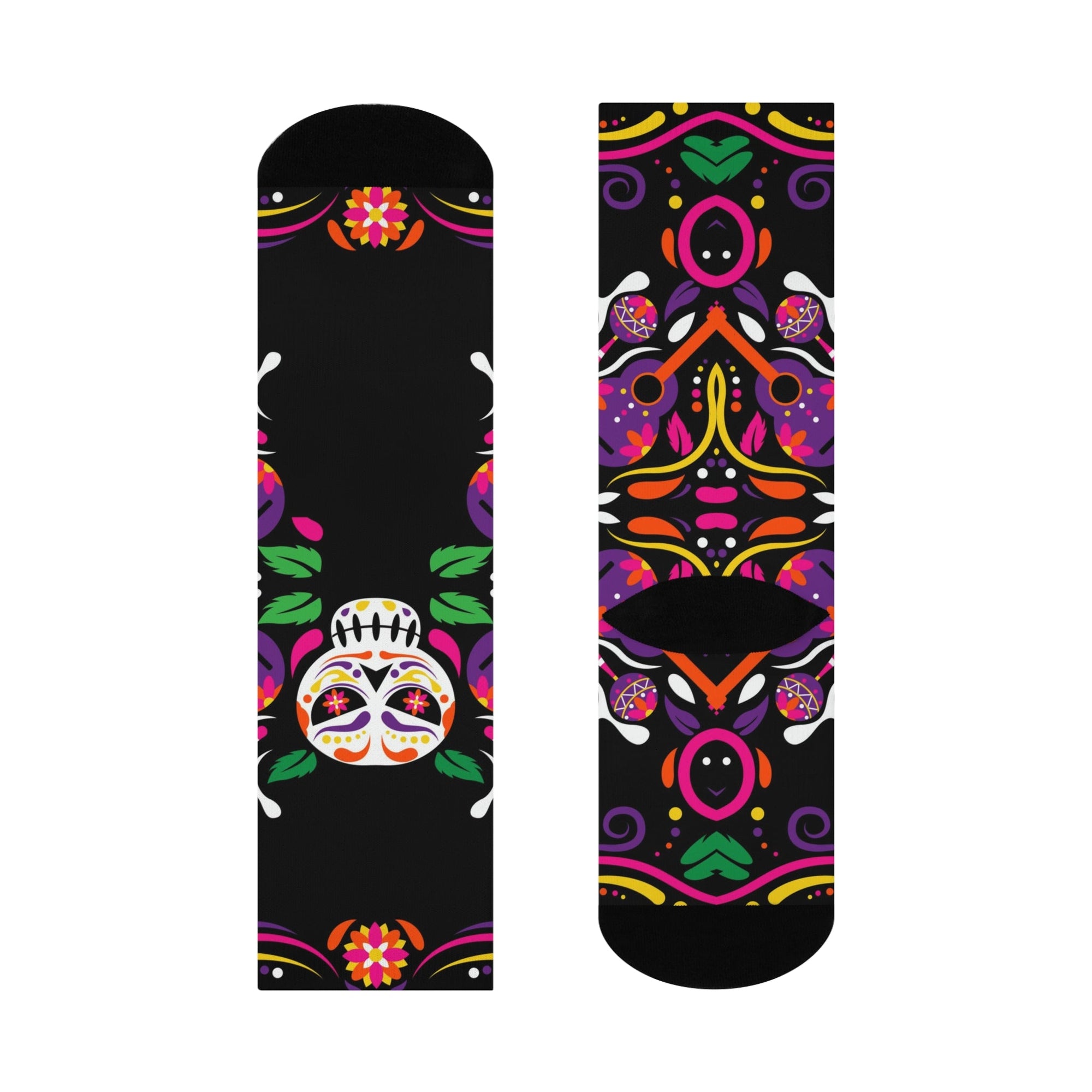 Dia De Muertos Mexican Ethnic Pattern Halloween Socks