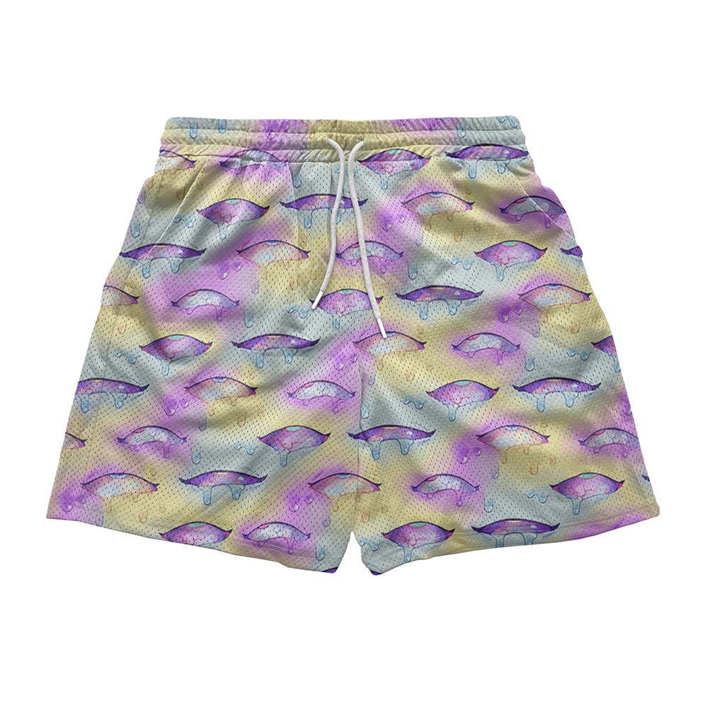 Ahegao Echi Eyes Color Fusion Mesh shorts