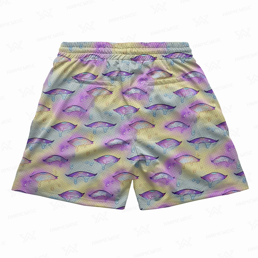 Ahegao Echi Eyes Color Fusion Mesh shorts