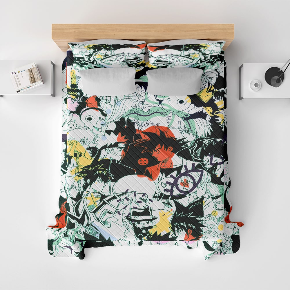 All Anime Legends Bedspread Quilt Set