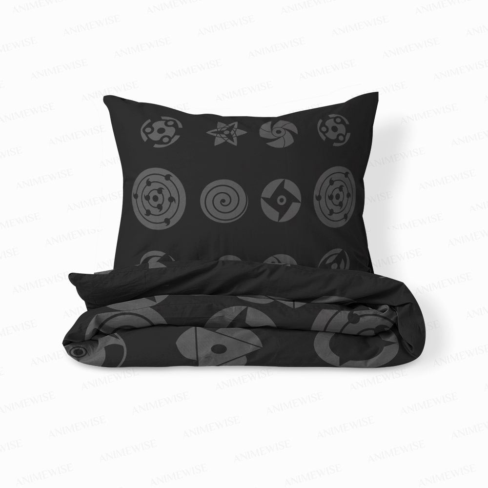 Anime Shinobi Eyes All Over Brushed Duvet Cover set