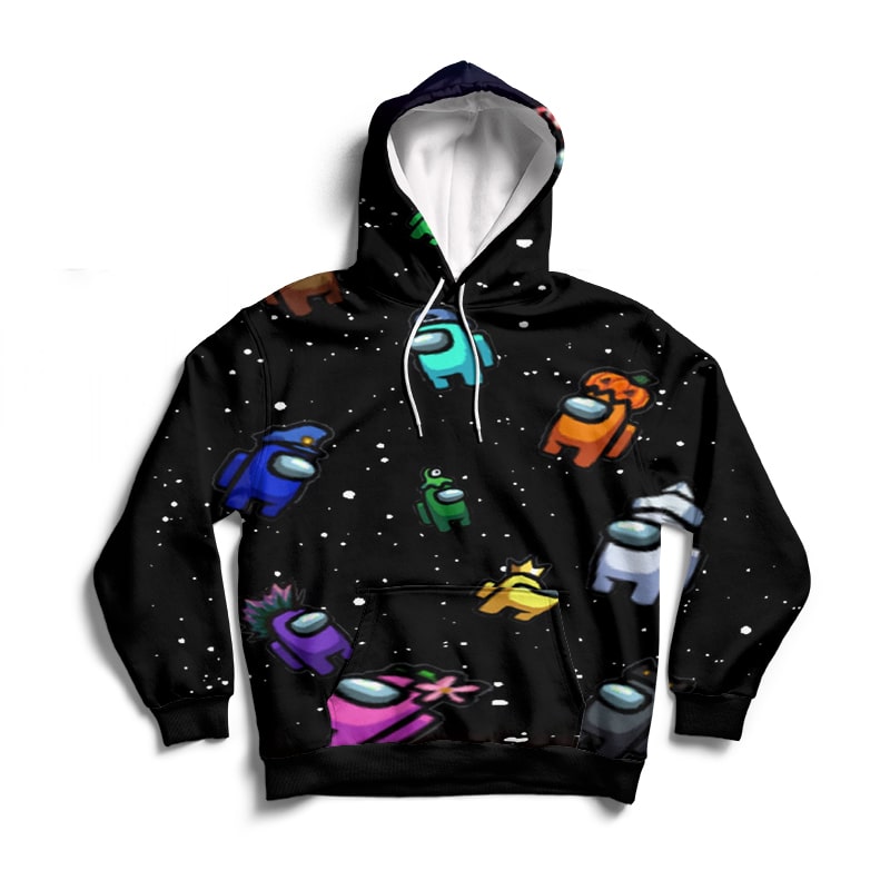 Among Us Space Ship Blend Kids Hoodie - Teens Gaming Pullover Sweatshirt