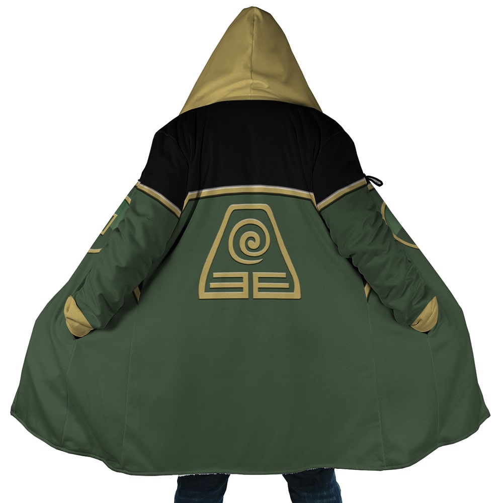 Earth Kingdom Inspired Fleece Hooded Cloak Coat