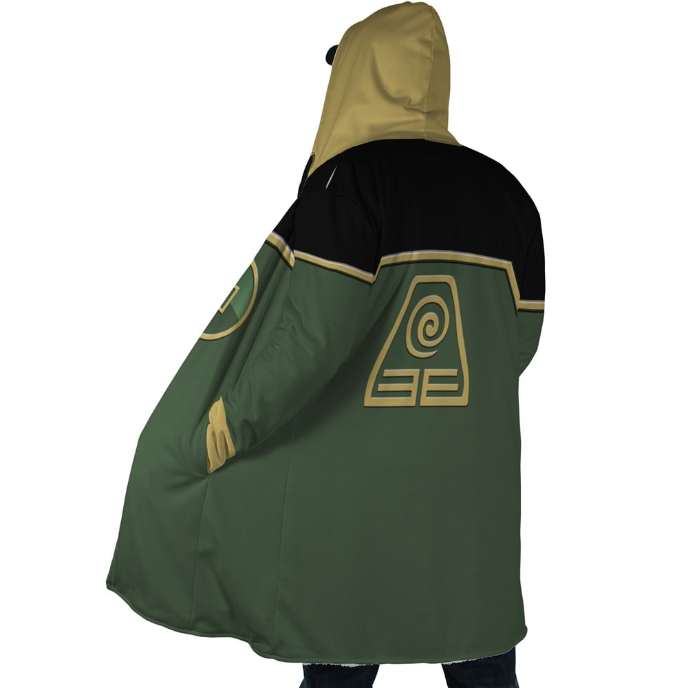 Earth Kingdom Inspired Fleece Hooded Cloak Coat