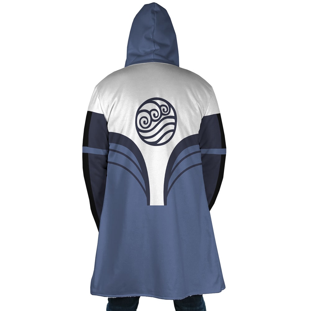 Water Tribe Emblem Fleece Hooded Cloak Coat