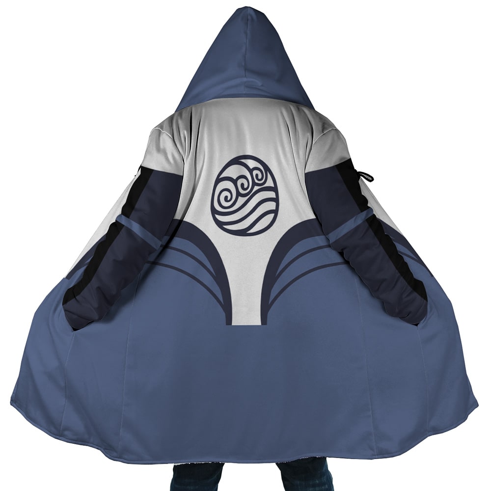 Water Tribe Emblem Fleece Hooded Cloak Coat