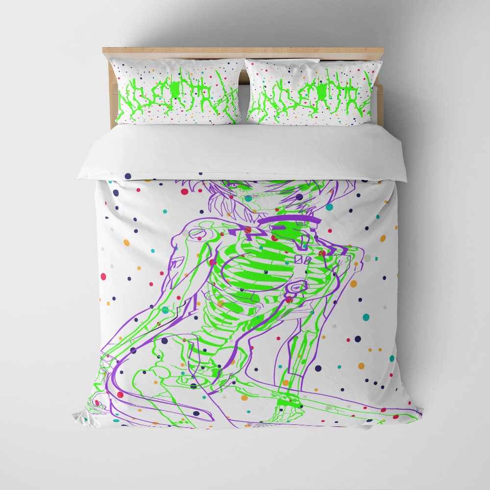 Ayanami Rei Skeliton Brushed Glow Neon Genesis Comforter Set