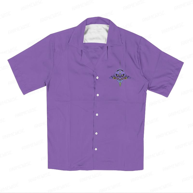 Rei Ayanami Neon Genesis Evangelion Purple Hawaiian Shirt
