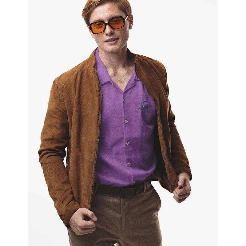 Evangelion Rei Skeleton Button Up Short Sleeve Hawaiian Shirt