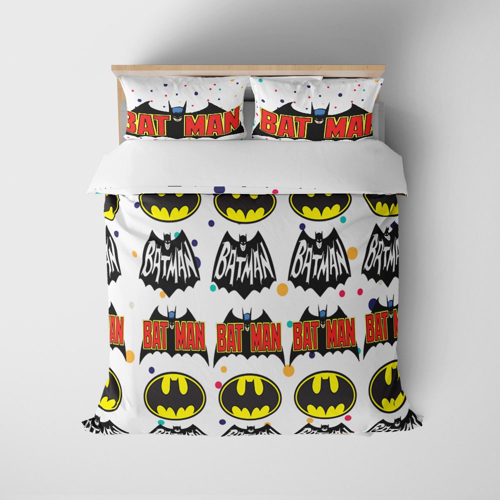 Batman Emblems All Over Brushed Comforter Set