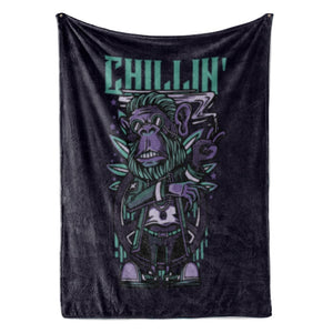 Chillin Hip Gorilla New Age Art Blanket