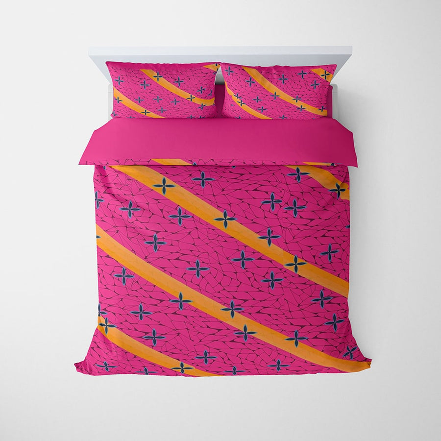 Daki Demon Slayer Blood Demon Art Pattern Comforter Set Bedding