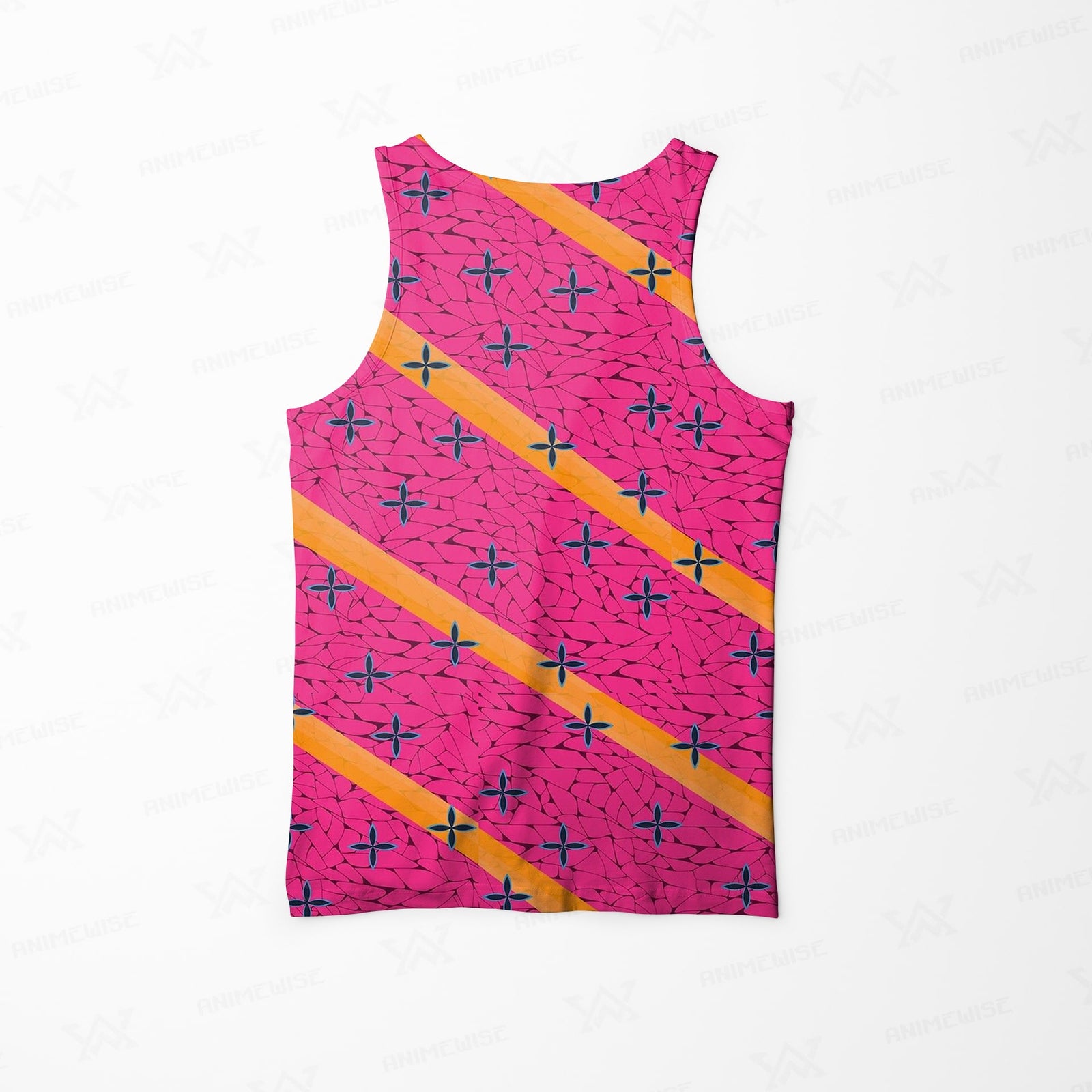 Blood Demon Art Pattern Curved Hem Tank Top