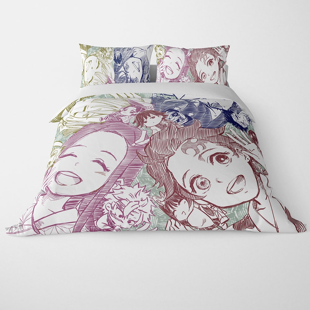 Demon Corp Sketch Duvet Cover Set Bedding