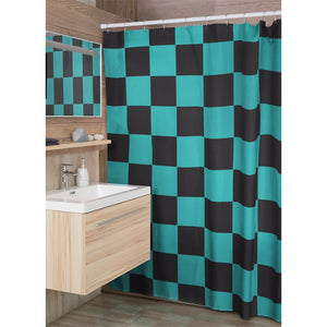 kimetsu na Classic Green Check Shower Curtains