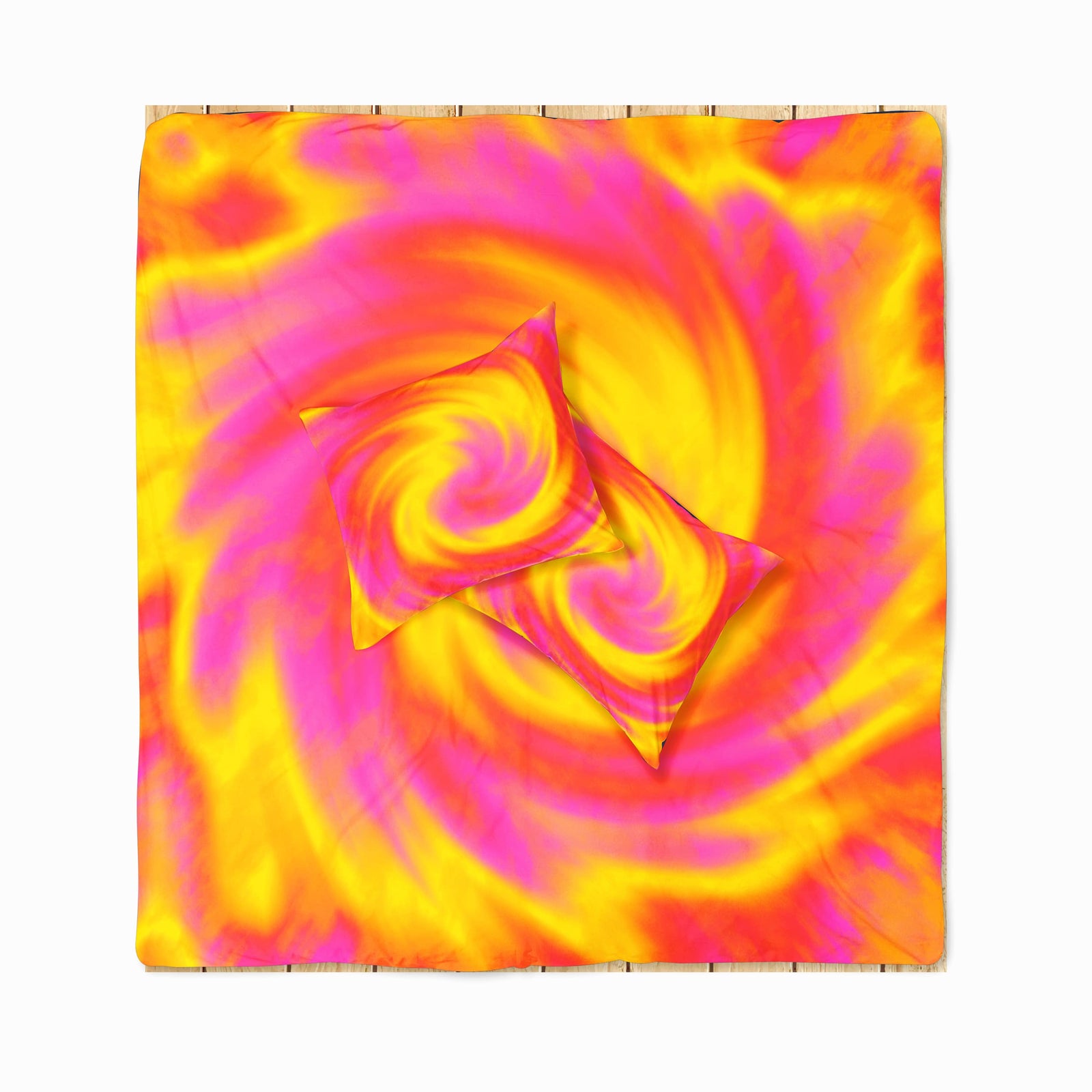 Duvet Cover Set - Tie-Dye Cool Color Glow Whirlpool