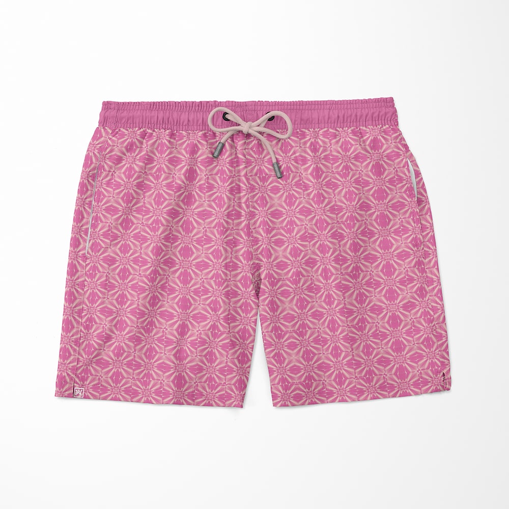 Kamado Haori Inspired Floral Pattern Swim Trunks