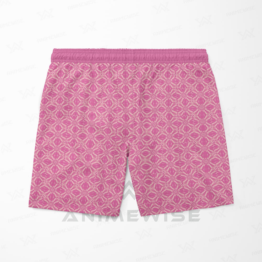 Kamado Haori Inspired Floral Pattern Swim Trunks