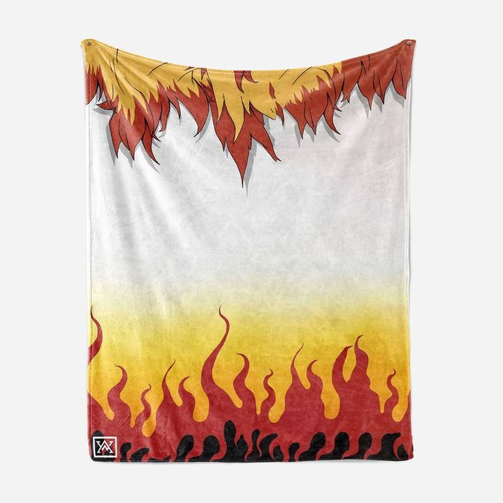 Flame Pillar Throw- Flame Pattern Fleece Blanket