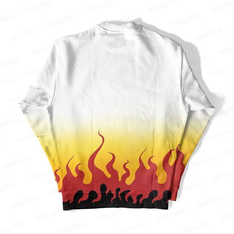 Flame Pillar Flame Pattern Sweatshirt