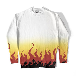 Flame Pillar Flame Pattern Sweatshirt
