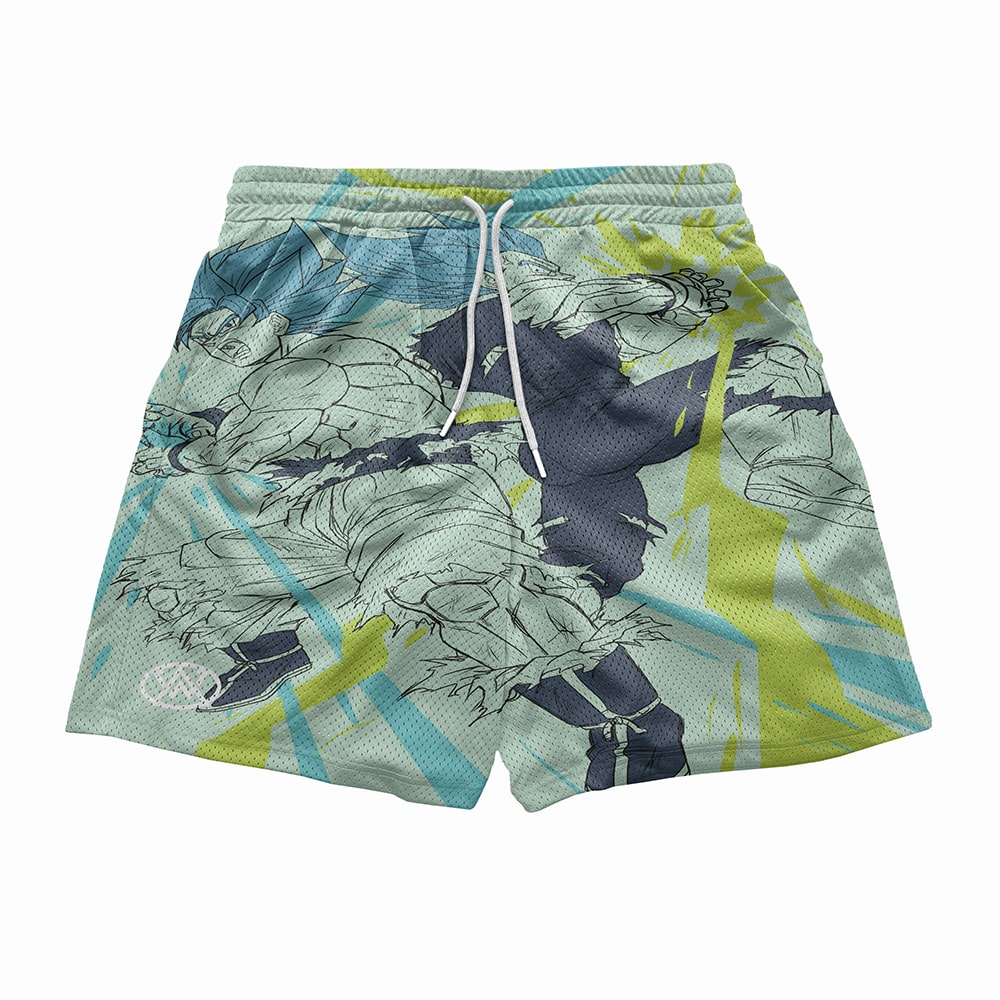 Goku Vegeta All Over Brushed Mesh shorts